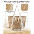 thumbnail image 3 of Bolsa de playa HOMESPON impermeable a prueba de arena para mujer (caqui), 3 of 7