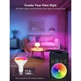 thumbnail image 2 of Smart Light Bulbs, 1200 Lumens Dimmable BR30 RGBWW Color Changing Bulb, Flood Bulbs Work with Alexa, Google Assistant, WiFi & Bluetooth LED Music Sync, 2 Pack, 2 of 4