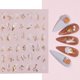 thumbnail image 1 of 1 Uds hojas de oro negro arte de uñas pegatina holográfica Floral láser rebanadas láminas para uñas calcomanías puntas decoraciones de manicura LYCJ028-036 Tan Jianjun unisex, 1 of 2