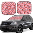 thumbnail image 2 of Uemuo Cartoon Strawberry Printed 2 PCS Car Windshield Sun Shade, Auto Sun Heat and UV Rays Blocker, Foldable Automotive Front Window Sunshade Protector, 2 of 7