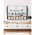 thumbnail image 3 of Outdoor TV Cover 60 to 65 Inch Weatherproof, Coastal Funny Waterproof TV Screen Protector for Outside Decor with Zipper and Pocket 58"L x 37"H , Watercolor Seagull Ocean Beach White Aqua, 3 of 7