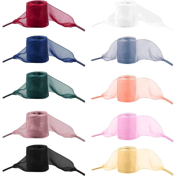 20Pcs Shoe Laces Fashion Ribbon Shoelaces Soft Silk Satin Shoestrings Snow Yarn Shoelace for Women