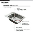 thumbnail image 2 of Houzer Glowtone 17 in Stainless Steel Topmount 3-hole Single Bowl Bar Sink with Strainer - A1722-7BS-1, 2 of 4