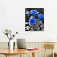 thumbnail image 2 of PRATYUS Canvas Wall Art Picture 16x20in for Living Room Bedroom Blue Rose 16x20in, 2 of 3