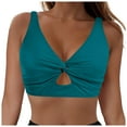 thumbnail image 2 of Swimsuit Tops for Women Womens Swim Top Bathing Suit Tops Swim Suits for Women 2025 Women Bathing Suits Women's Swimwear Fashion Sleeveless Solid Swimsuit Push-Up Padded Swimwear Swimsuit Blouse, 2 of 5