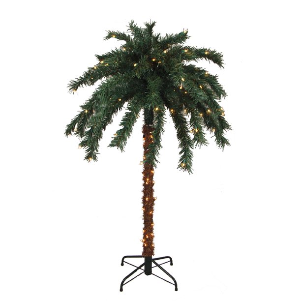 Northlight 6' Prelit Artificial Tropical Outdoor Patio Palm Tree Clear