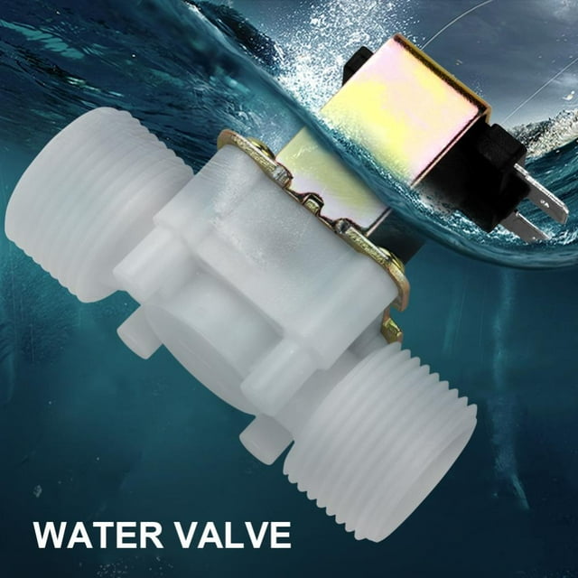 Yosoo Électrovanne, DC 12V DN20 G3/4 Plastique Électromagnétique Entrée d'Eau Normalement Fermée Interrupteur