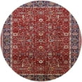 thumbnail image 1 of Ahgly Company Indoor Round Mid-Century Modern Cranberry Red Oriental Area Rugs, 6' Round, 1 of 6