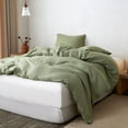 thumbnail image 7 of Simple&Opulence Linen Duvet Cover Set-Pure Linen 3 Pieces Bedding Set, 1 Duvet Cover 78 × 86 Inches and 2 Pillowcases-Coconut Button Collection Soft & Cozy ,Cooling Bedding-Sage Green, Full, 7 of 7