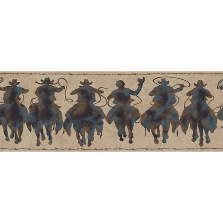 York Wallcoverings Portfolio II Silhouette Riders 15' x 9