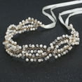 thumbnail image 3 of Nvzi Horquillas para el pelo de boda con flores para novias, peinetas con perlas de cristal, pinzas para el pelo, tocado, accesorios para el pelo de boda dorados, joyas - doradas, 3 of 4