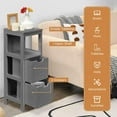 thumbnail image 4 of Sptwo Bathroom Storage Cabinet, Freestanding Wooden Side Storage Cabinet with 2 Adjustable Drawers, Space-Saving Floor Cabinet for Living Room Bathroom Bedroom Entryway (Grey), 4 of 10