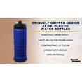 thumbnail image 3 of 10 Plastic Water Bottles Set, 23 oz. - Screw-On Lid, Grip Design - Blue, 3 of 5