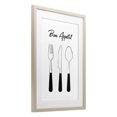 thumbnail image 2 of Stupell Industries Contemporary Bon Appetit Fork Knife Spoon Birch Framed Print Under Glass, 14 x 20, by Martina Pavlova, 2 of 8