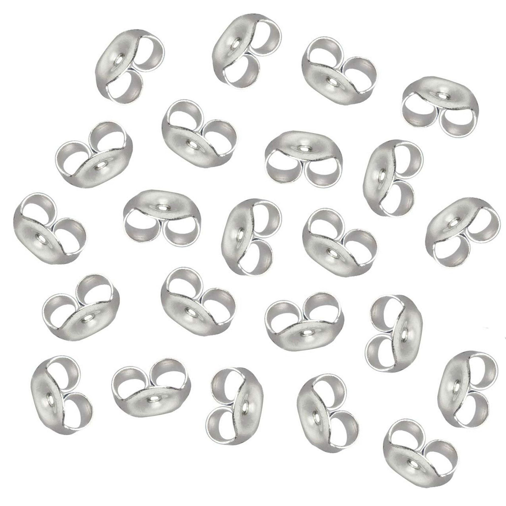8 Gold 8 Silver AIEX 16Pcs 8 Pairs Earring Backs 925 Sterling Silver 14K Gold Sensitive Ears Secure Locking Replacement Secure Ear Backing for Stud Earrings Jewelry Making Women Hypoallergenic