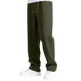 thumbnail image 4 of ATOGUTA Boy Pants Size 4T-15 Elastic Waist Fleece Athletic Joggers for Running Sports Outdoor School Uniform Army Green, 4 of 6