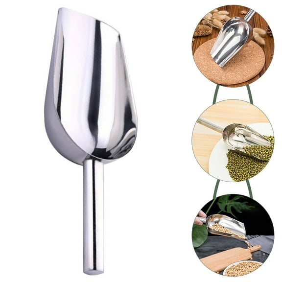 Ice Scoop Stainless Steel Flour Scoop Ice Scooper for Freezer Small Ice Scoop