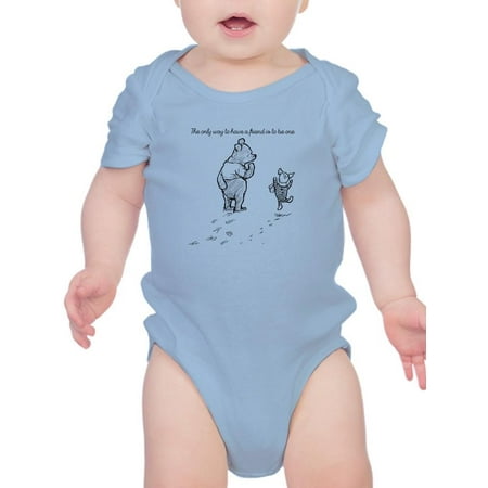 

Pooh Bear Being A Friend Bodysuit Infant -Smartprints Designs 18 Months