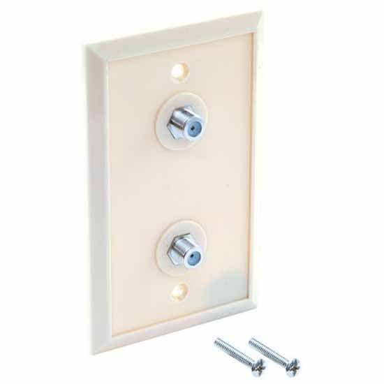 EzFlo 61074 Coaxial Cable Wall Outlet Dual