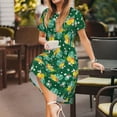 thumbnail image 3 of Cauagu Tropical Fruit Print Summer Dresses for Women 2025 Loose Short Sleeve Casual Sundresses with Pockets, 3 of 6