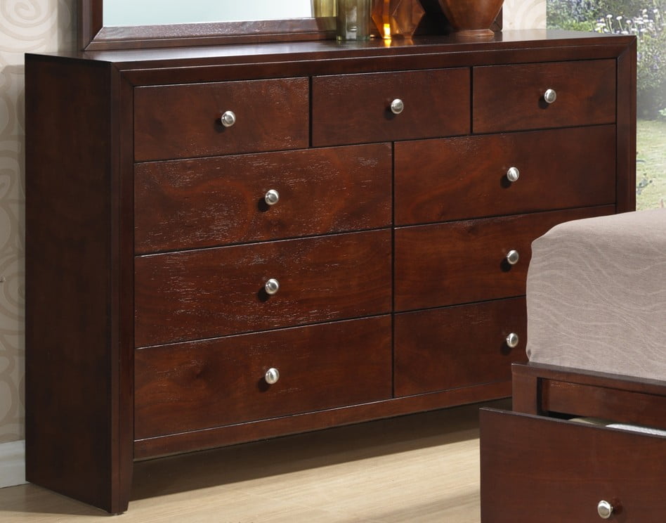 Cherry Wood 9Drawer Dresser