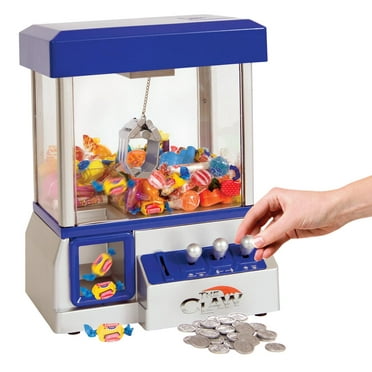 Claw Machine Arcade Game with Sound, Cool Fun Mini Candy Grabber Prize Dispenser Vending Toy for Kids, Boys & Girls (The Blue Version)