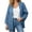 Blue, variant on Women's Casual Oversized Button Up Denim Jackets Shacket Long Sleeve Pockets Denim Jean Jacket with Huge Pockets