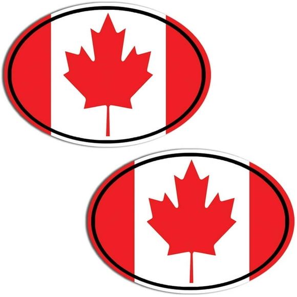 2 x Canada Flag Stickers Decal B 203