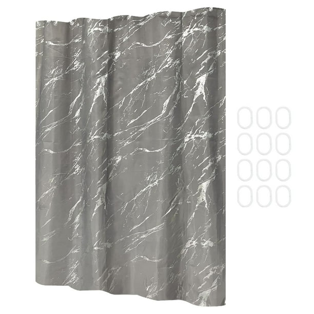 Cortinas de ducha de tela para baño, 180 x 180 cm, decoración de baño, secado rápido Gris