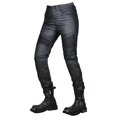 thumbnail image 5 of Summer Pants for Women Motorcycle Riding Pants Protective Thickened Tear Leg Guards With Padded Knee For Casual Sports Outdoor Adventure Waist Pant French Women Side Strip Wool Track Black L, 5 of 9