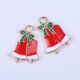 thumbnail image 4 of 10 Unids Doble Campanas Colgante de Encanto de Esmalte de Navidad Moda Navidad DIY Pendientes Accesorios de Joyería Collar de Niñas Pulsera Fabricación de Joyas Encantos, 4 of 7