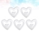 thumbnail image 4 of 5pcs del corazón del doble de la espuma en forma de bola decoraciones colgantes para la ceremonia de compromiso de la boda Día de la Madre (blanco), 4 of 5