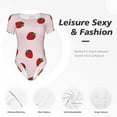 thumbnail image 6 of Naloa Strawberry Women's Short-Sleeved Onesie, One-Piece Swimsuit for Parties, dates, clubs - X-Large, 6 of 9