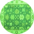 thumbnail image 1 of Ahgly Company Indoor Round Oriental Green Traditional Area Rugs, 8' Round, 1 of 4
