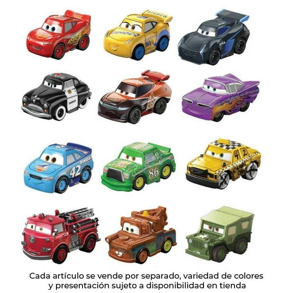 Vehículo de Juguete Cars Disney Pixar Cars Mini Corredores Varios Modelos 1 pza