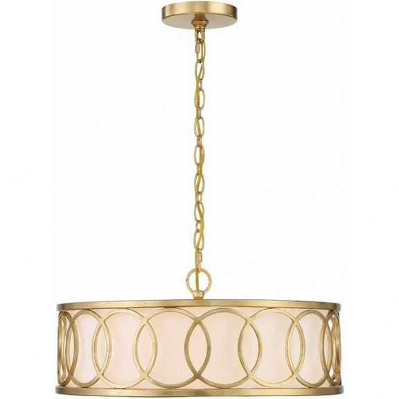 6 Light Chandelier-8 inches Tall and 18 inches Wide-Antique Gold Finish Bailey Street Home 49-Bel-4955257