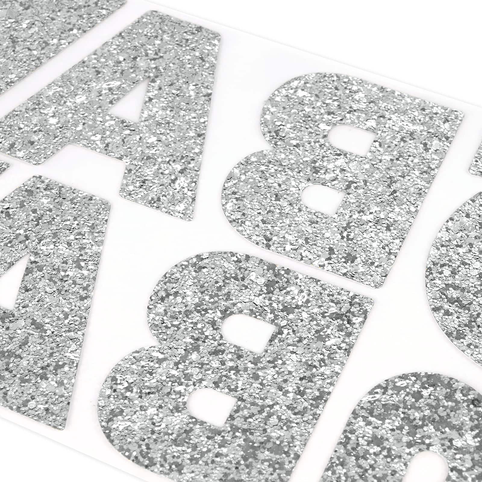 Recollections Silver Chunky Glitter Alphabet Stickers, 12 Pack