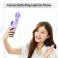 thumbnail image 3 of For Clip-on Selfie Ring Light For Phone With Selfie Mirror 3 Light Modes 3 Levels Brightness 180 Rotatable Built-in Battery Portable Selfie Fill Light Replacement For, 3 of 7