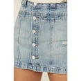 thumbnail image 2 of Free People Women's Midnight Sun Medium Wash Denim Skort Blue 29, 2 of 4