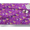 thumbnail image 2 of Soimoi Purple polyester Crepe Fabric Octagon Art Geometric Decor Fabric Printed Yard 42 Inch Wide, 2 of 5