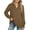 Khaki, variant on OALUXE Blouses for Women Long Sleeve Shirts V Neck Smocked Cuffs Tunic Tops