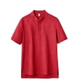 thumbnail image 4 of Yutgune Men's Big & Tall Cotton Linen Henley Shirt Short Sleeve Casual Summer Beach Outfit, 4 of 9