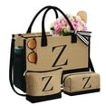 thumbnail image 1 of Bolsa de Playa Grande YOOLIFE para Mujer Tote de Yute con 2 Bolsas de Maquillaje, 1 of 7