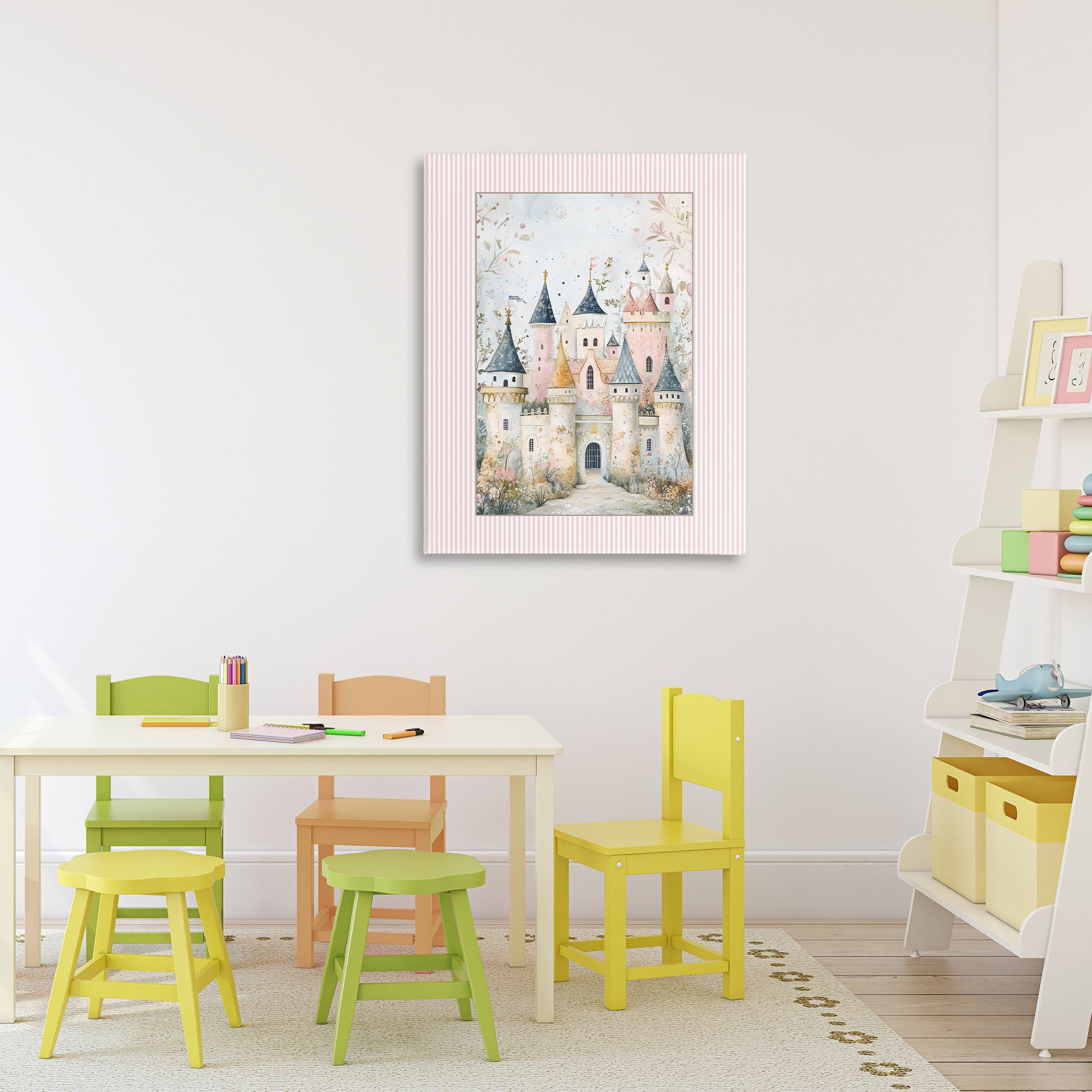 Stupell Industries Enchanted Dreams Castle Canvas Wall Art, design by Christine Simpson Art