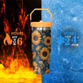 thumbnail image 4 of 30 oz Sunflower Orange Flip Straw Tumbler with Top Handle for Sunflower Orange Lover Resuable Vacuum Insulated Flip Top Water bottle for Home Office Car, 4 of 5