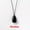 Obsidian, variant on Natural Crystal Gemstone Water Drop Oval Pendant Necklace Jewelry Energy Healing-Obsidian