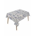 thumbnail image 2 of Blue Flowers Tablecloth Rectangle Table Cloth 60x84, Waterproof Tablecloth Outdoor Table Cloth, Retro Rustic Botanical Floral Leaves Vines Washable Table Cover for Kitchen Dinning Party, 2 of 8