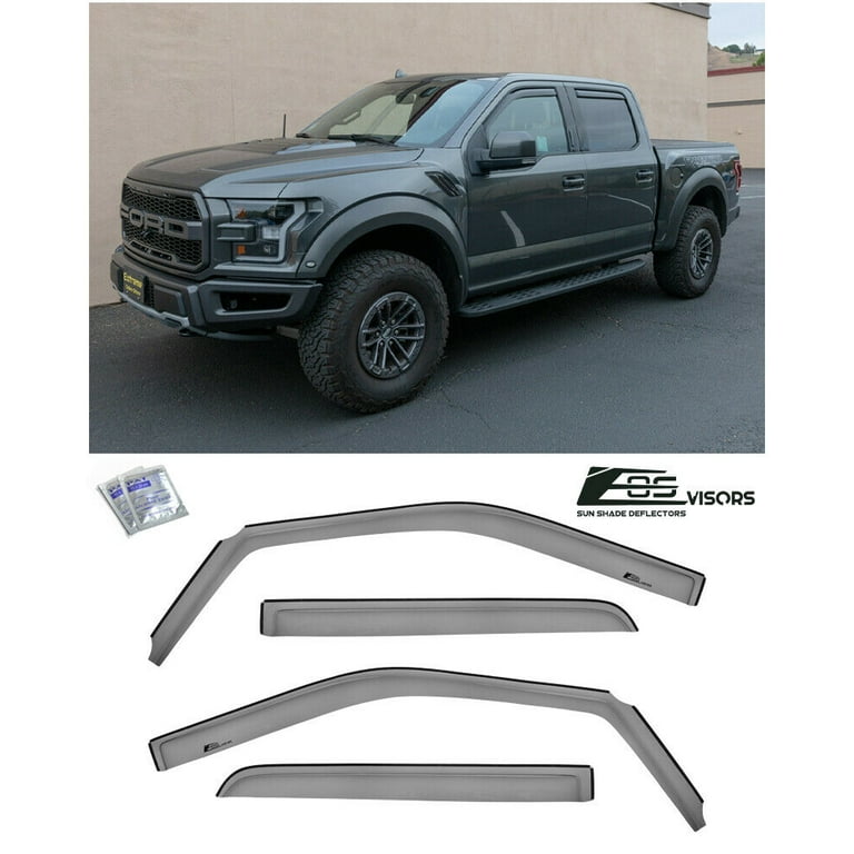 Extreme Online Store Fits All 2015 2020 Ford F 150 Crew Cab Models 17 Up F250 350 450 Crew Cab Models Eos Visors In Channel Style Smoke Tinted