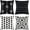 Black, variant on Set of 4 Decorative Geometric 18 x 18 Inches Throw Pillow Covers - Modern Pattern Linen Square Pillow Cushion Case for Sofa Couch Bed Home Outdoor Car (18" x 18", Black)