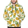 thumbnail image 4 of KLL Pineapple Print Mens Hoodie Long Sleeve Casual Pullover Hooded Sweatshirt Fashion Drawstring Hoodies with Pocket-Large, 4 of 6